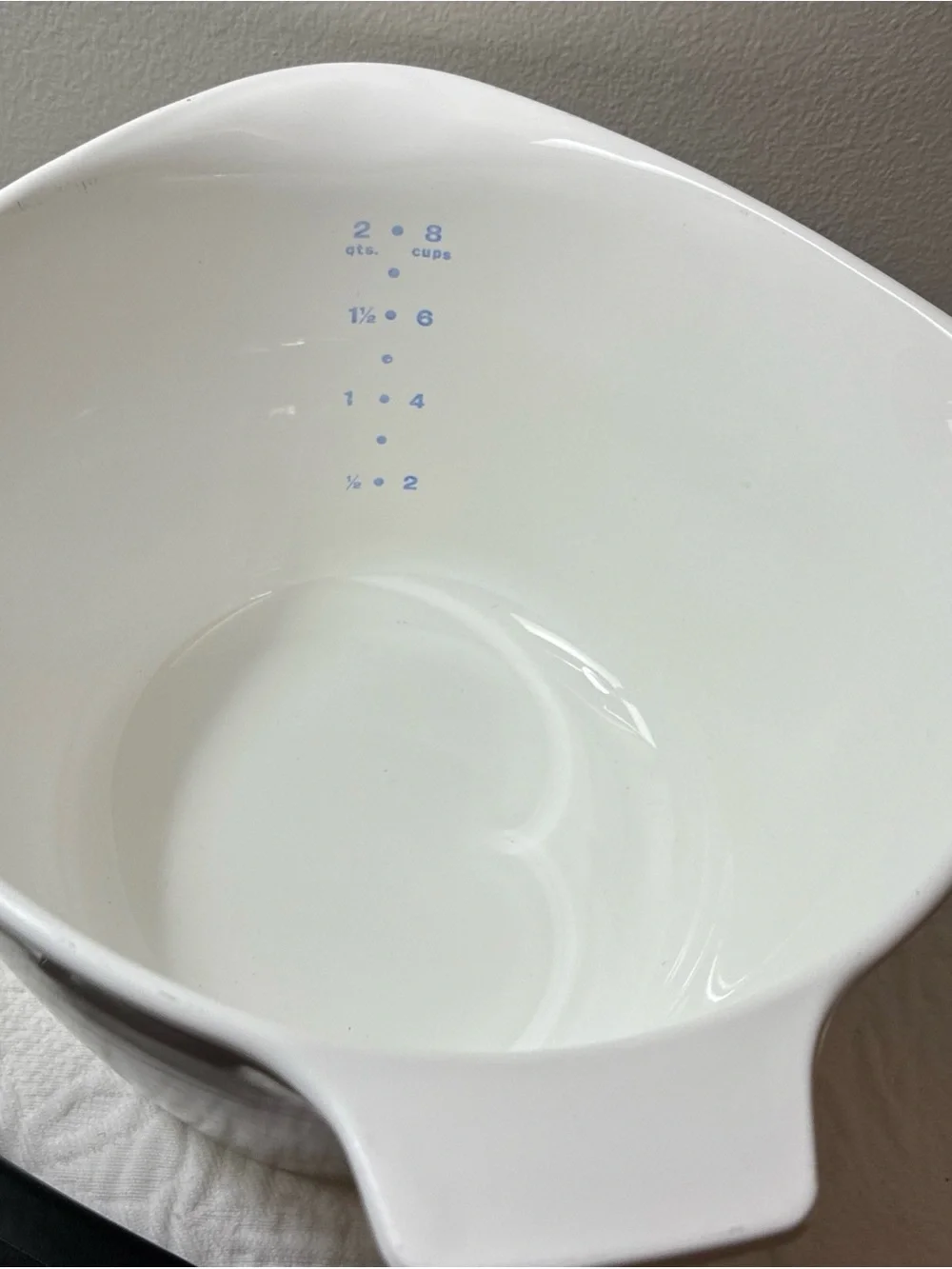 CORNING WARE Blue Cornflower 2 qt Measuring Cup Sauce Maker & Handle Vintage
